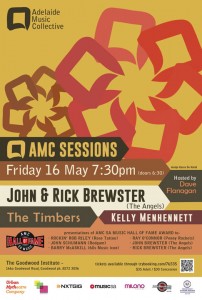 The Adelaide AMC Sessions Where Brothers Rick & John Will Be Inducted Into The AMC SA Music Hall Of Fame - 16th May 2014