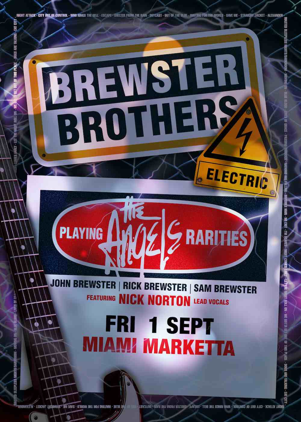Brewster Brothers Electric Play Angels Rarities - Fri 1st Sep - 2023 - Miami Marketta - Poster